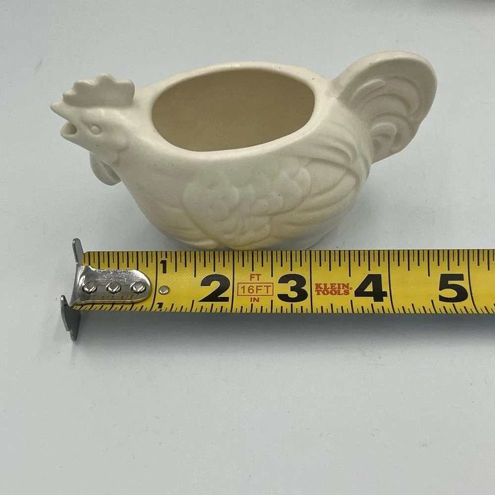 Vintage Czechoslovakia Ceramic Rooster Creamer Sugar Set Cottage Country Core